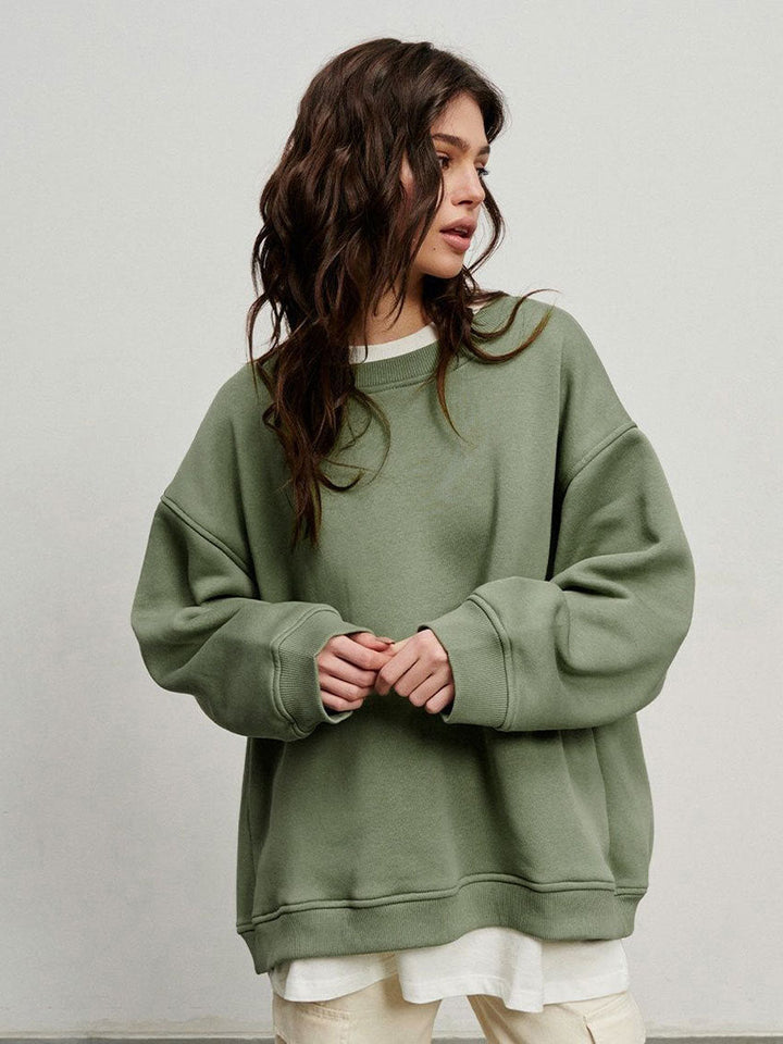 Hudson & Parker | Women's Oversized Sweatshirt In Solid Color Design