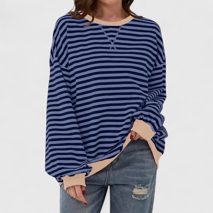 JULIA - RELAXED STRIPE SWEATSHIRT