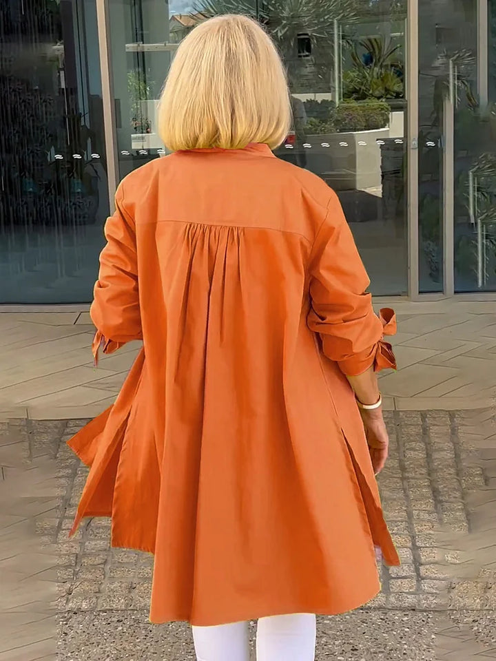 Elliora - Gathered Back Shirt Jacket