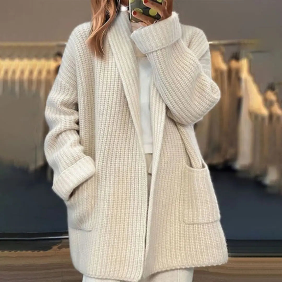 Bella | Women Open Front Pocket Cardigan Sweater