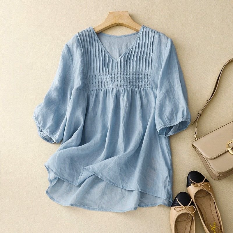 Valencia -Linen Blouse