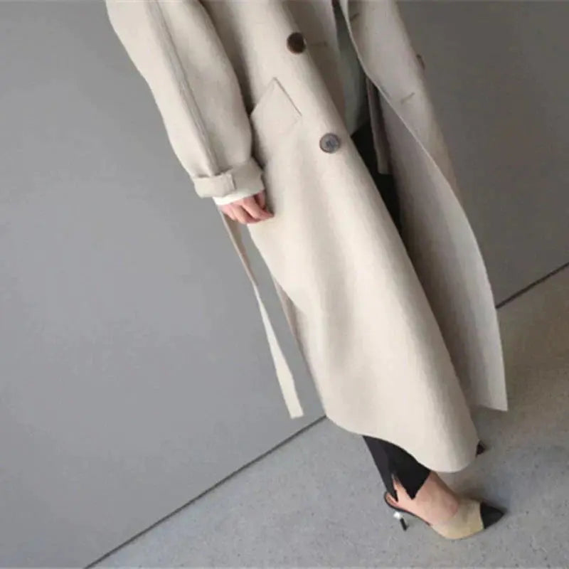 Sarah | Elegant -Blend Long Coat
