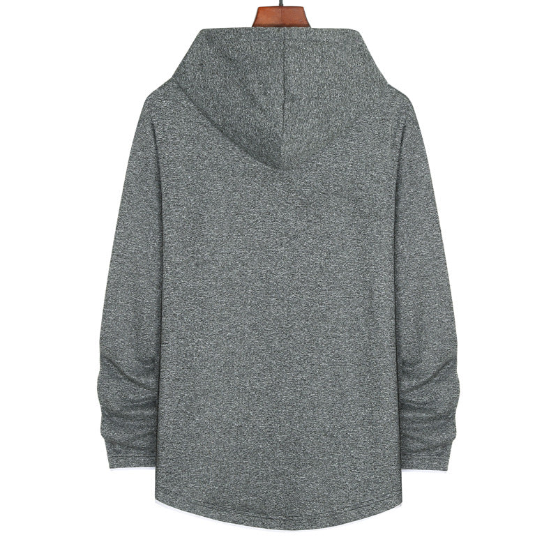 Men's Long Cut Hoodie with Layered Look and Raglan Sleeves Hudson & Parker