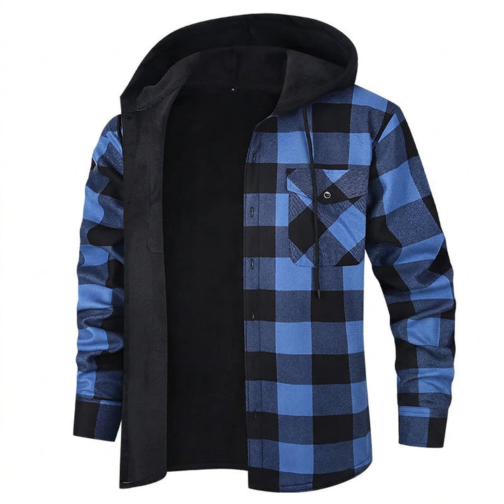 Elliot | Men's Hooded Shirt Jacket with Chest Pocket