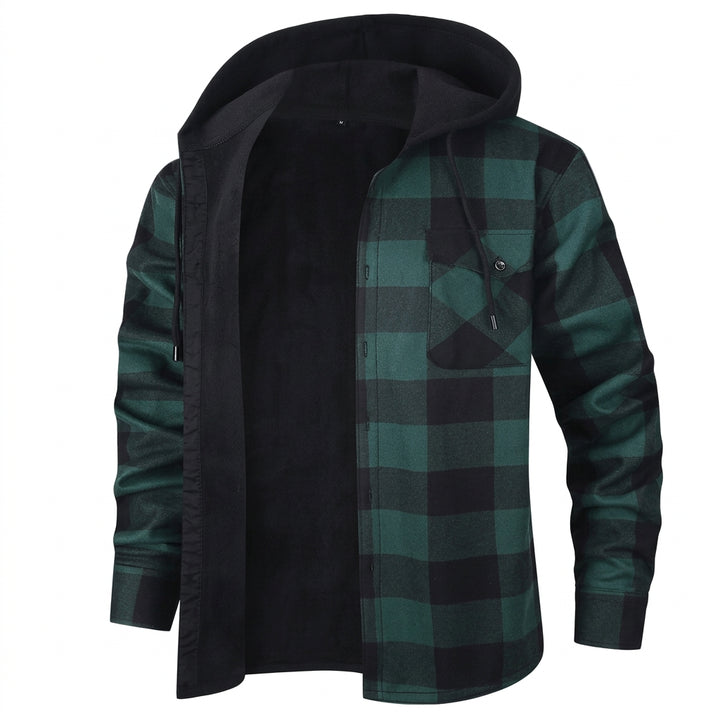 Elliot | Men's Hooded Shirt Jacket with Chest Pocket