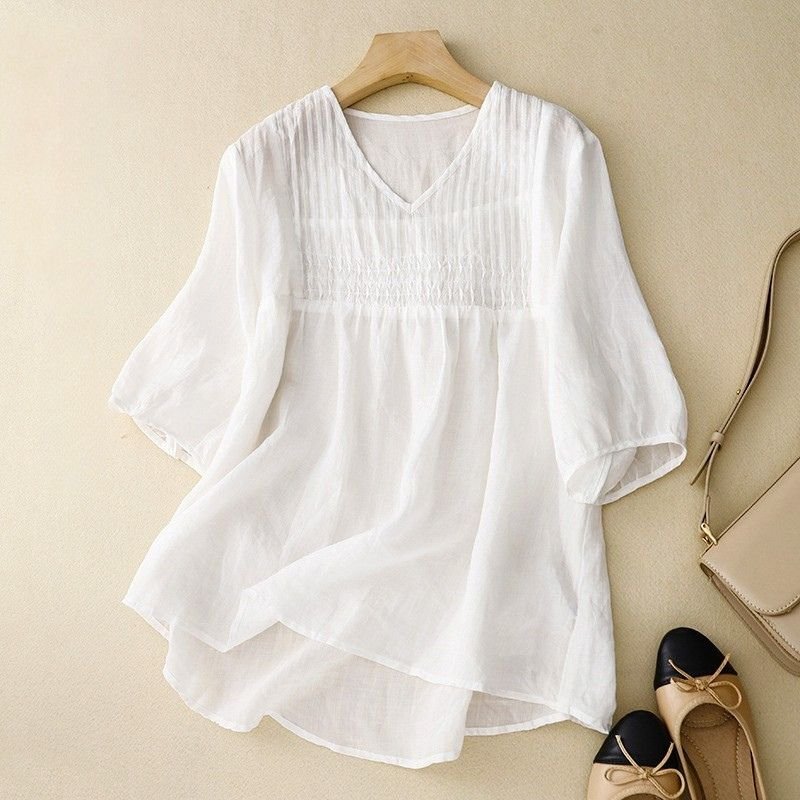 Valencia -Linen Blouse