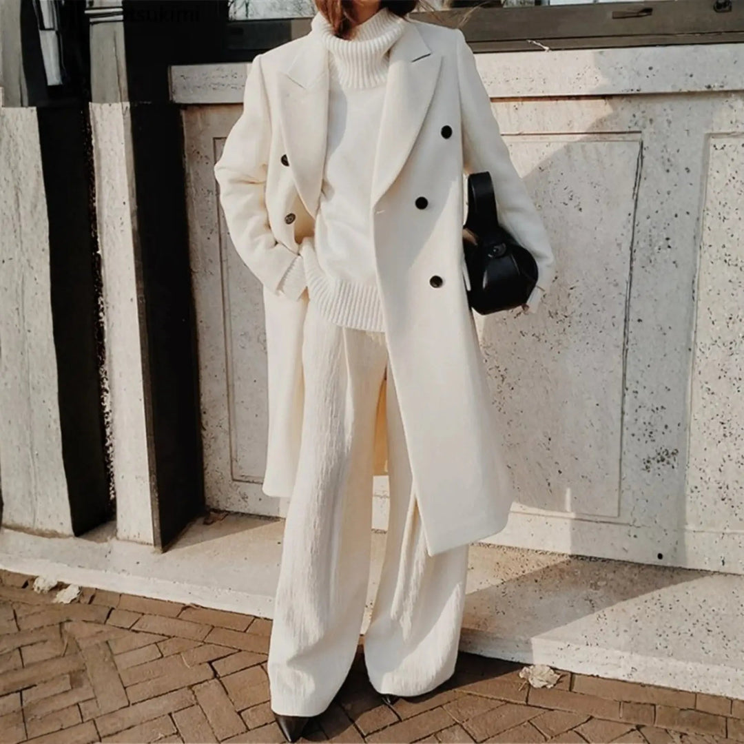 Hain | Women's Double-Breasted Long Trench Coat | Winter