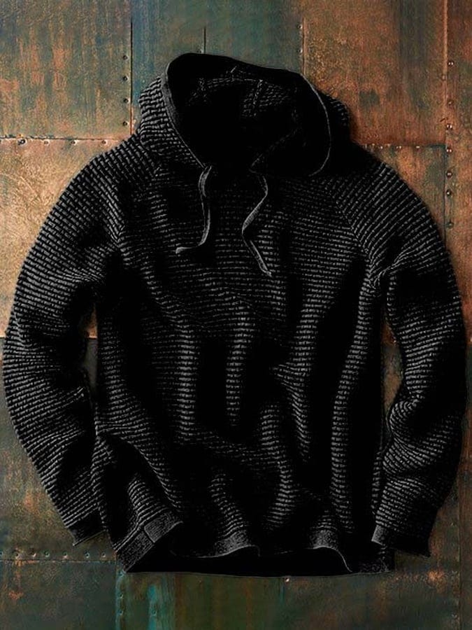 PETER – TEXTURED KNIT HOODIE