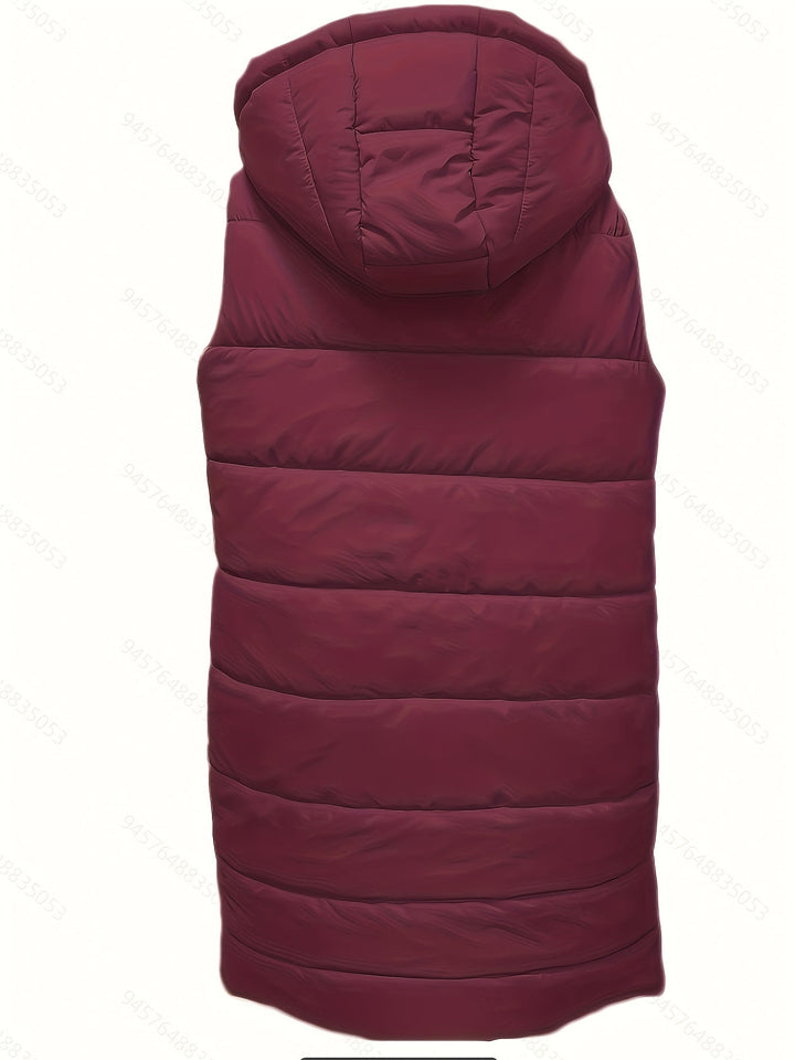 Helen | Longline Hooded Padded Vest
