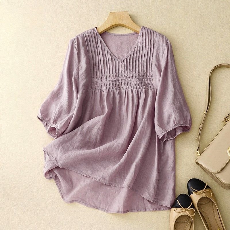 Valencia -Linen Blouse