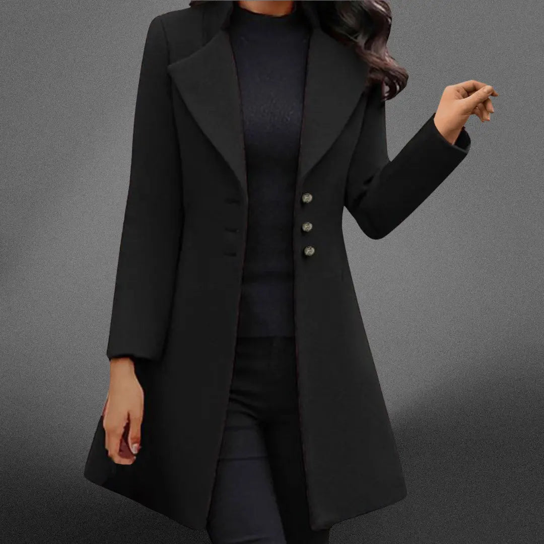 Vinci Luxurious Italian Long Sleeve Coat