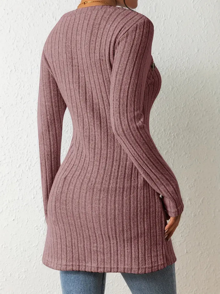 Julia™ - Trendy Ribbed Asymmetrical Top