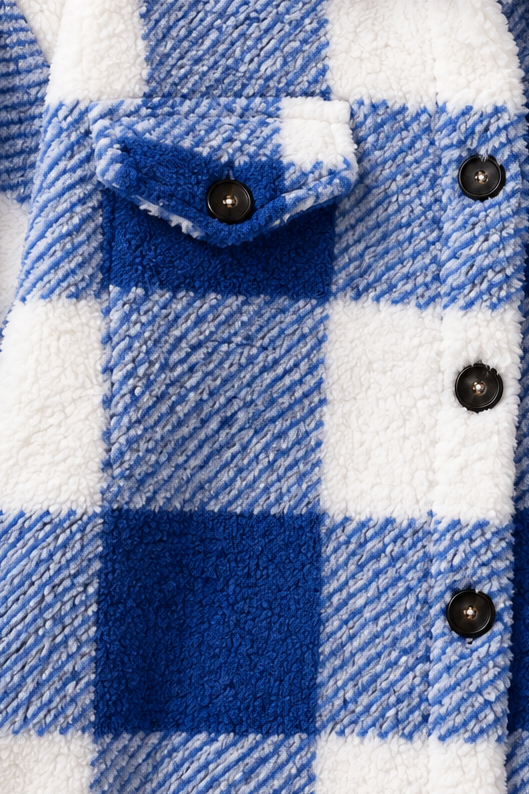Hudson & Parker - Checked Button-Front Overshirt Jacket