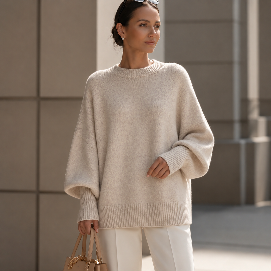 Veluna - Women's Oversized Blend Sweater