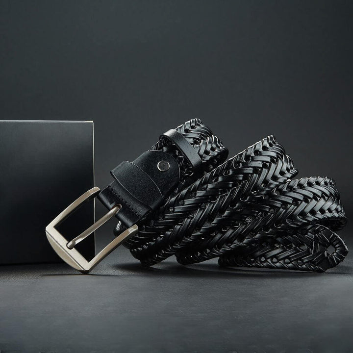Braided Genuine Leather Belt