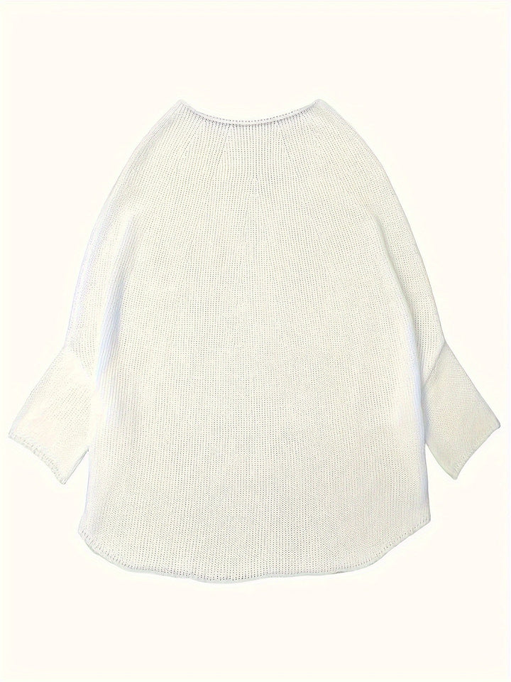 Natalie | Elegant Batwing Knit Pullover