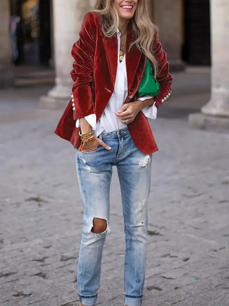 JULIA | ELEGANT VELVET BLAZER