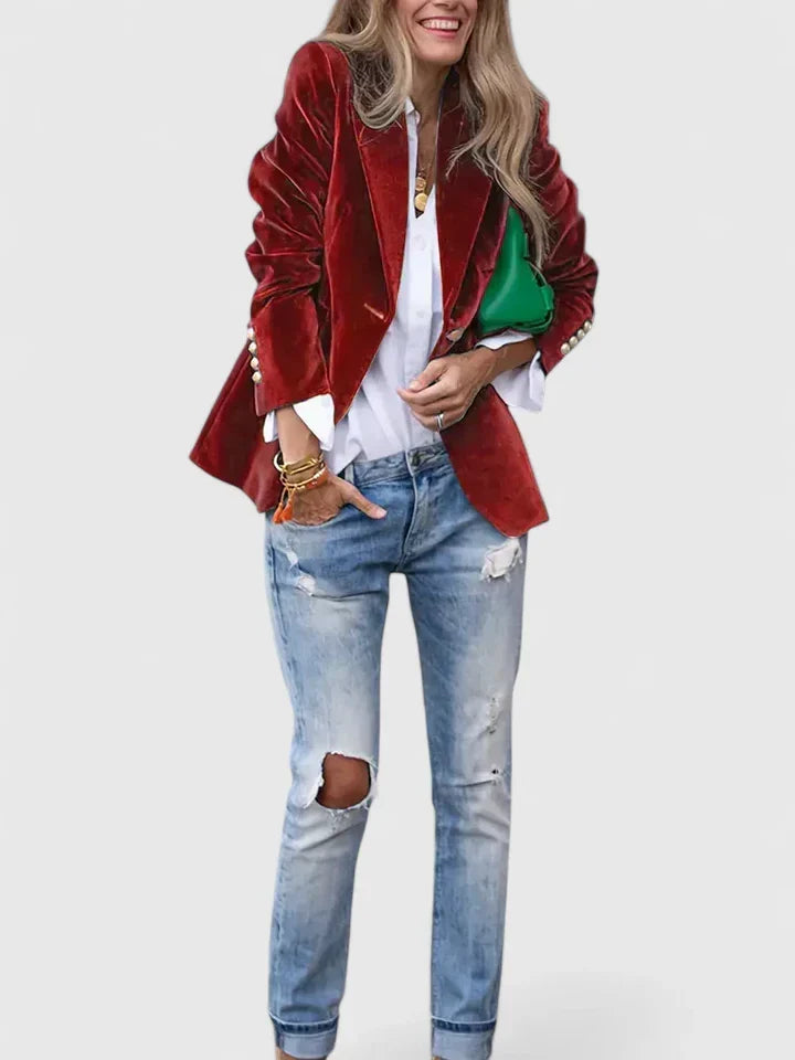 VICTORIA – ELEGANT VELVET BLAZER