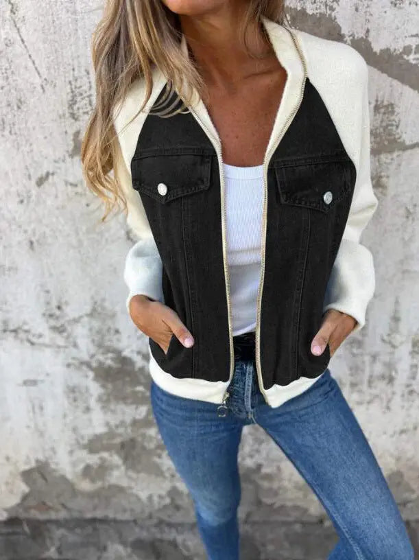 Quinn | Casual zip-up jacket with a V-neck