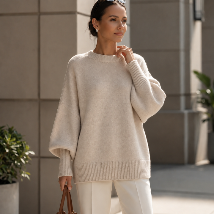 Veluna - Women's Oversized Blend Sweater
