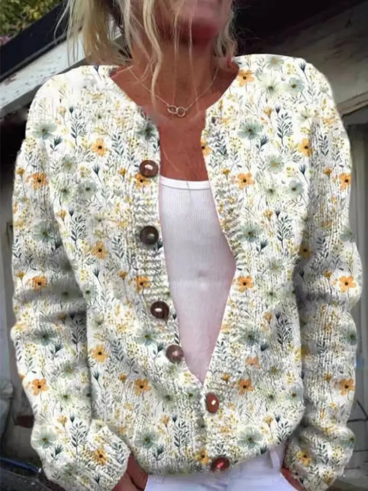 LILA | Floral Pattern Cardigan