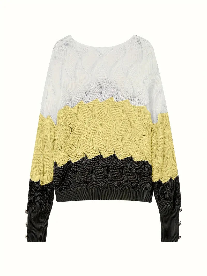 EMMA – COZY CHIC WAVE KNIT SWEATER