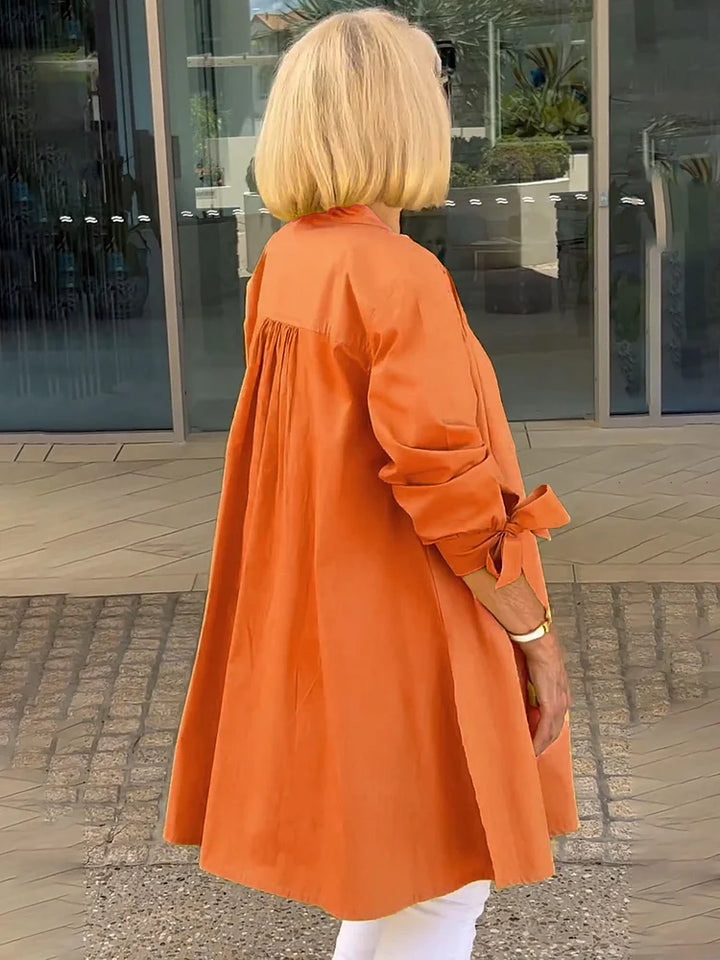 Elliora - Gathered Back Shirt Jacket