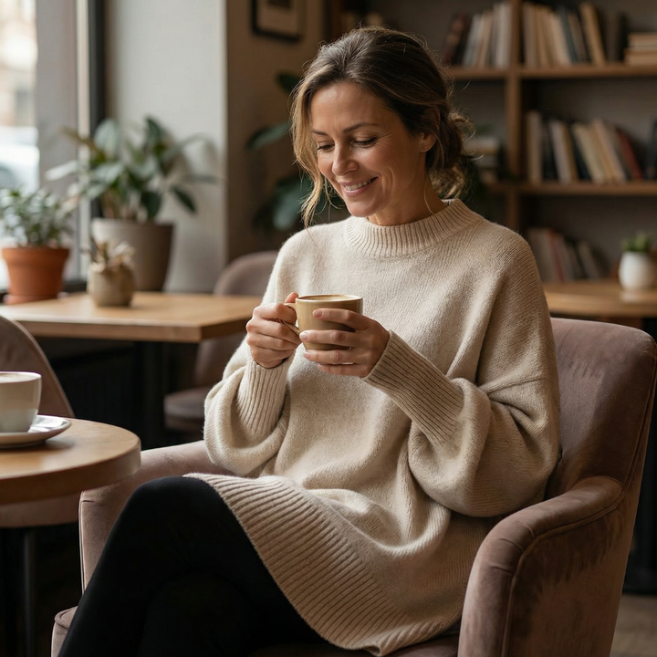 Veluna - Women's Oversized Blend Sweater