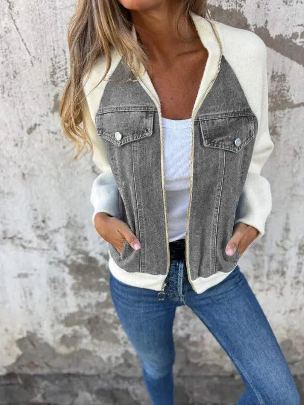 Quinn | Casual zip-up jacket with a V-neck
