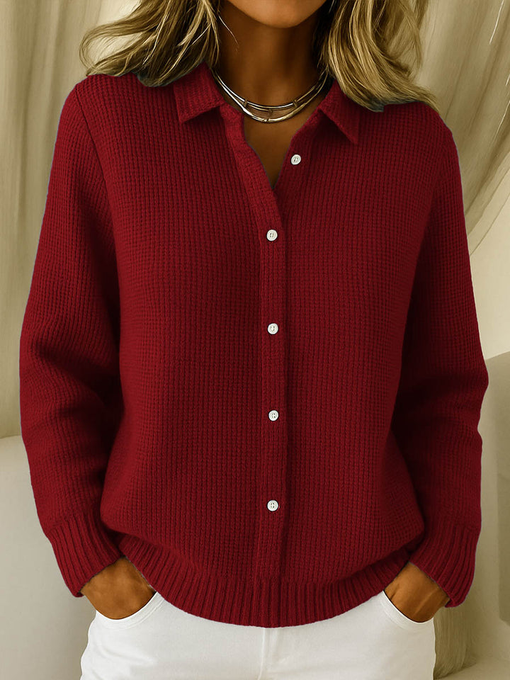 ANNA – COZY BUTTON-FRONT KNIT SWEATER