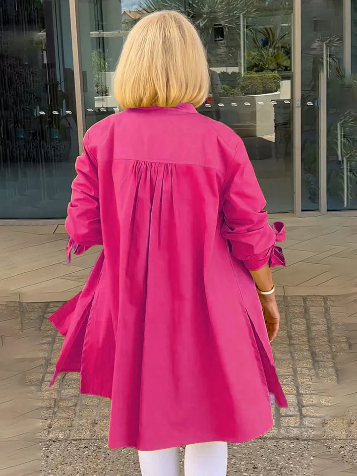 Elliora - Gathered Back Shirt Jacket