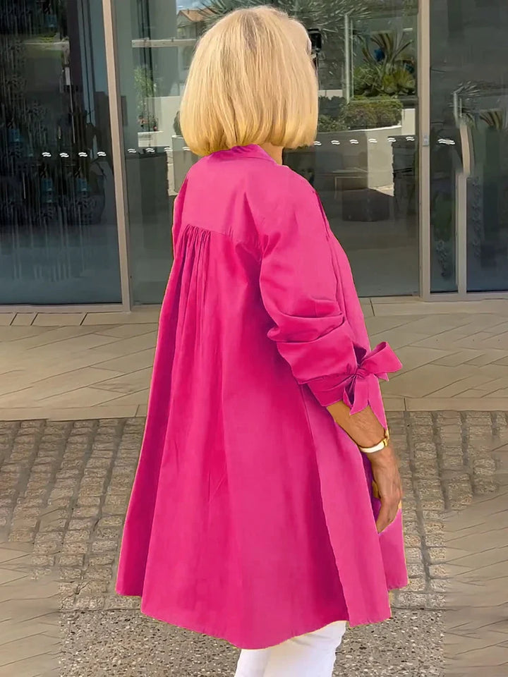 Elliora - Gathered Back Shirt Jacket