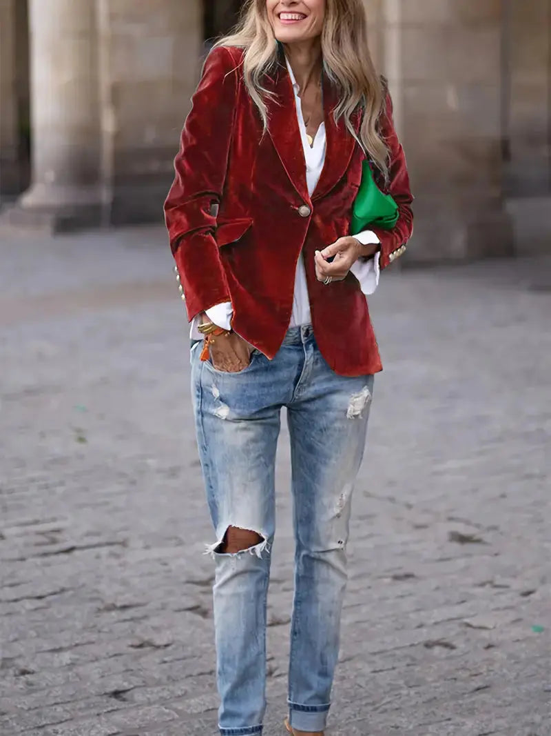 JULIA | ELEGANT VELVET BLAZER