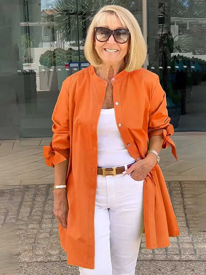 Elliora - Gathered Back Shirt Jacket