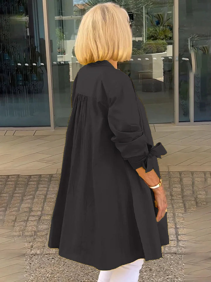 Elliora - Gathered Back Shirt Jacket