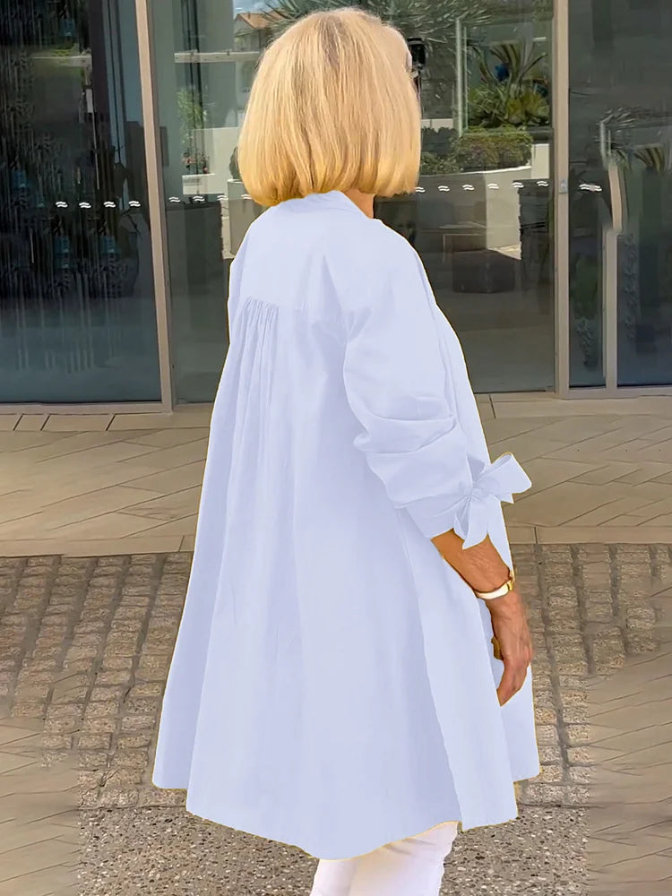 Elliora - Gathered Back Shirt Jacket