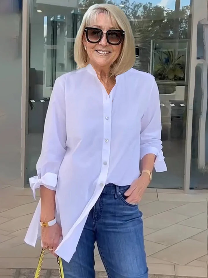 Elliora - Gathered Back Shirt Jacket
