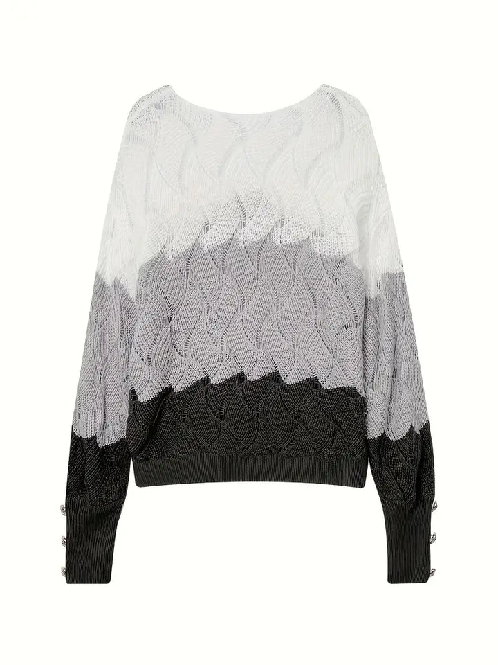EMMA – COZY CHIC WAVE KNIT SWEATER