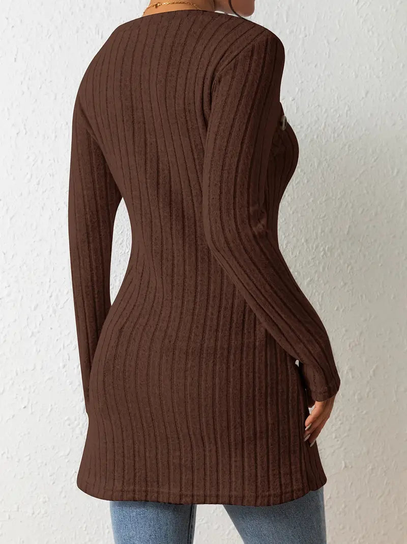Julia™ - Trendy Ribbed Asymmetrical Top