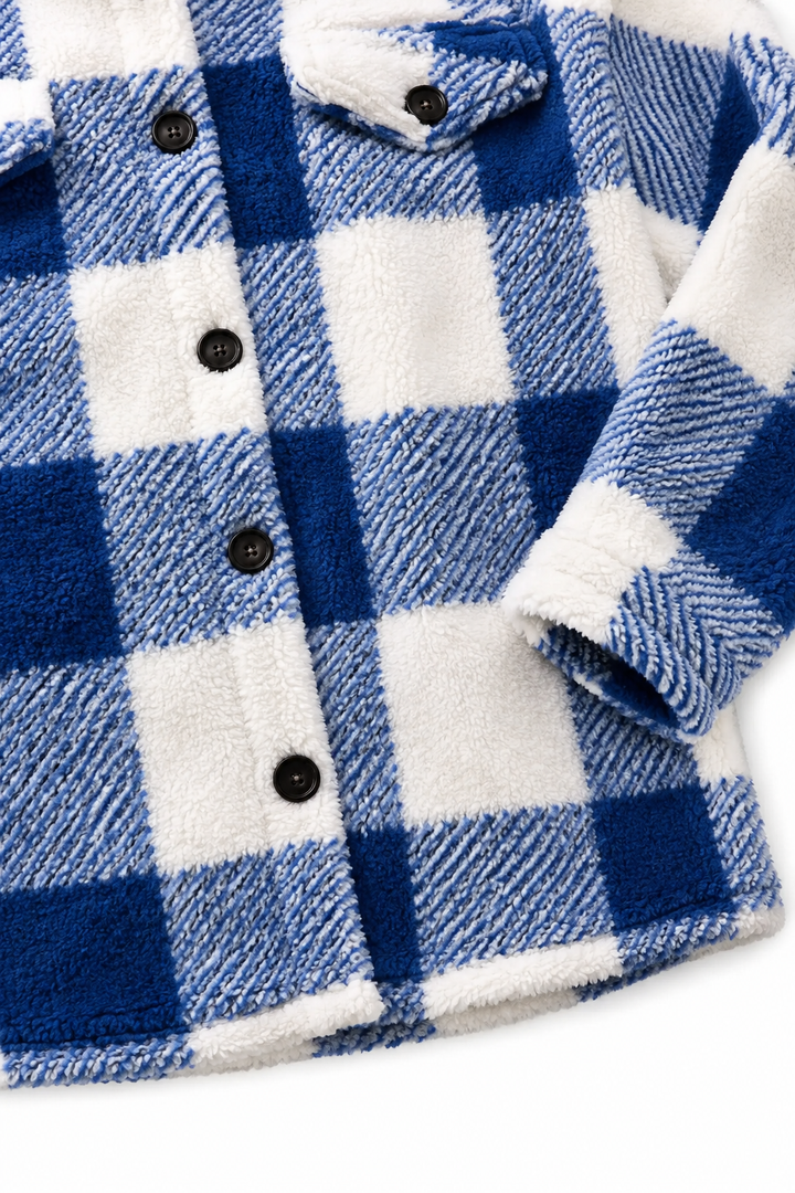 Hudson & Parker - Checked Button-Front Overshirt Jacket