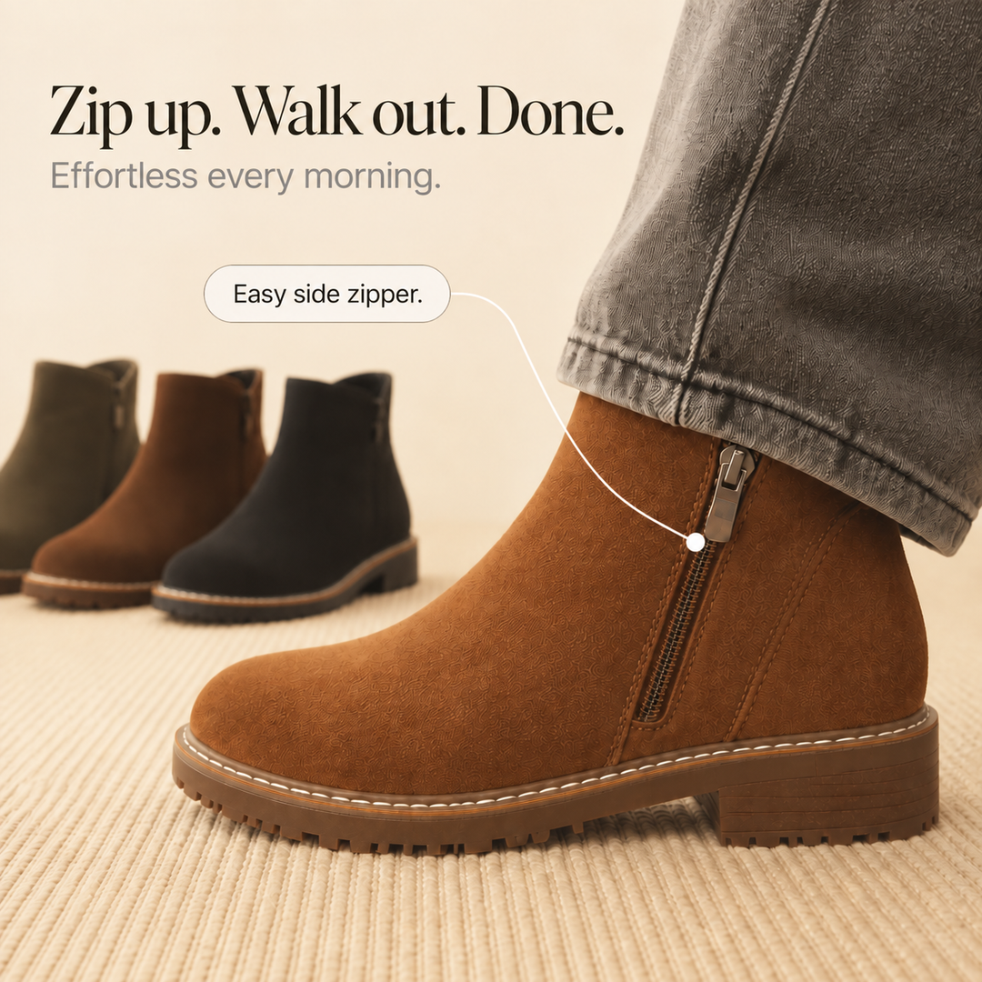 Hudson & Parker - Faux Shearling-Lined Suede Ankle Boots