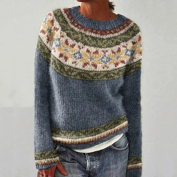 GRACE | Retro Color Block Sweater