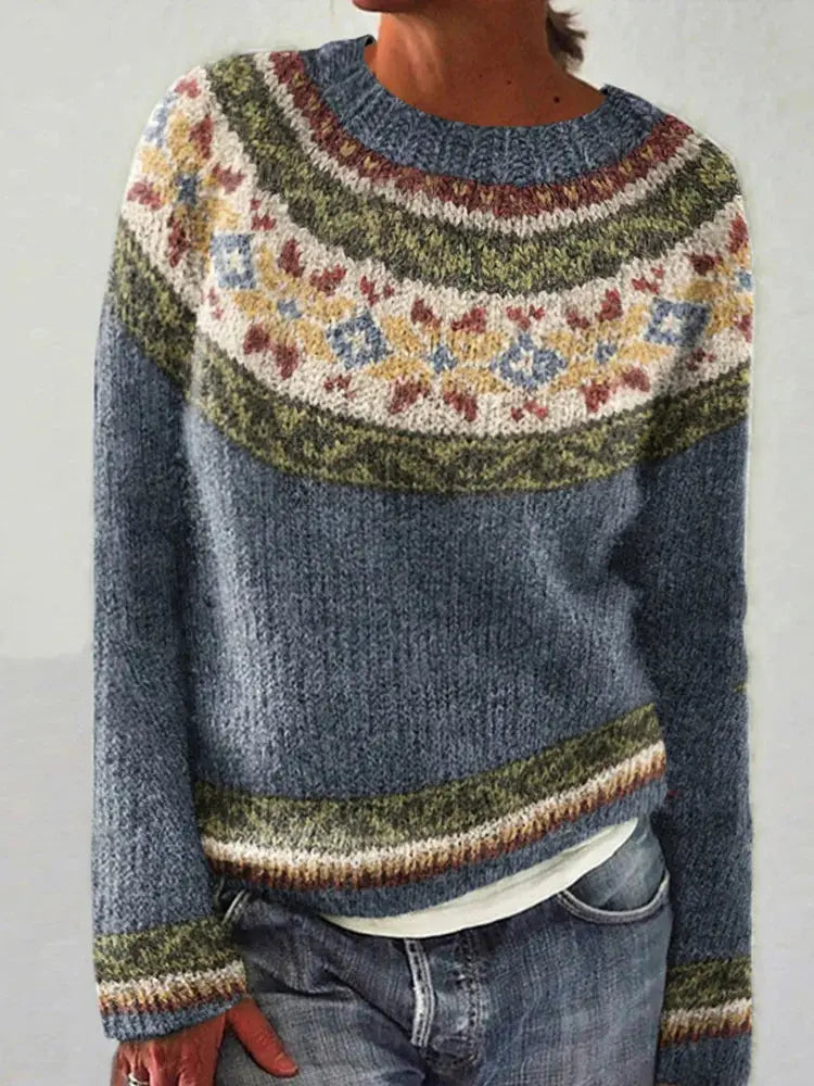GRACE | Retro Color Block Sweater