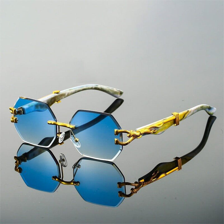Leopard Frameless Retro Shades
