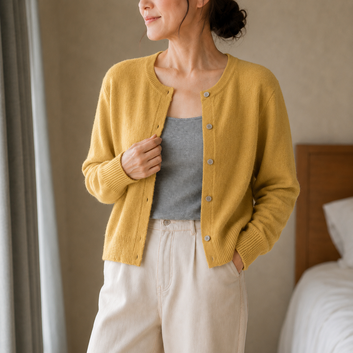 Hudson & Parker - Cropped Brushed-Knit Button-Front Cardigan