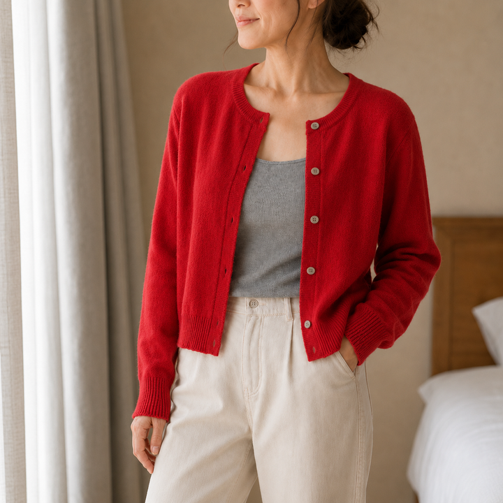 Hudson & Parker - Cropped Brushed-Knit Button-Front Cardigan