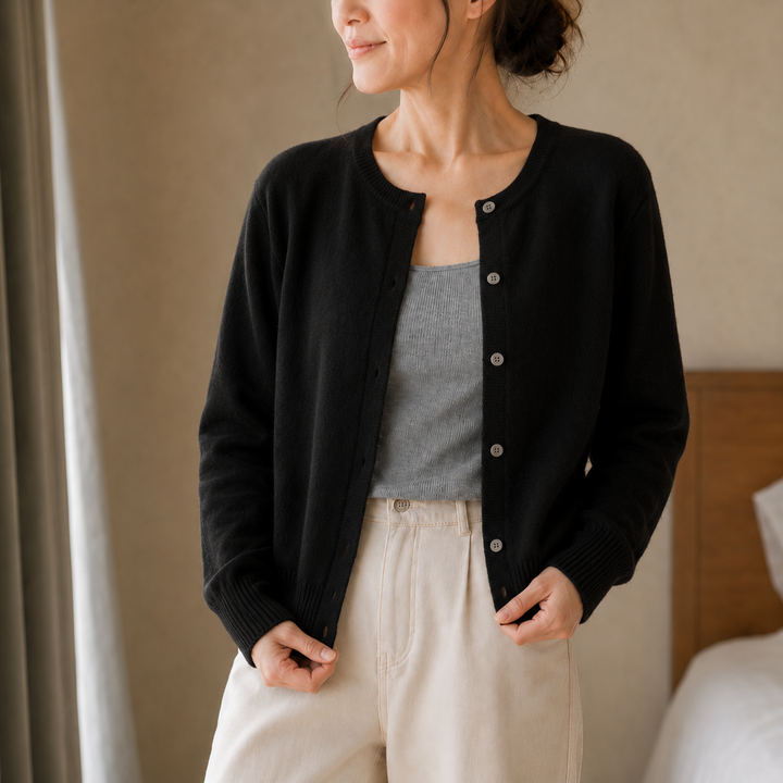 Hudson & Parker - Cropped Brushed-Knit Button-Front Cardigan