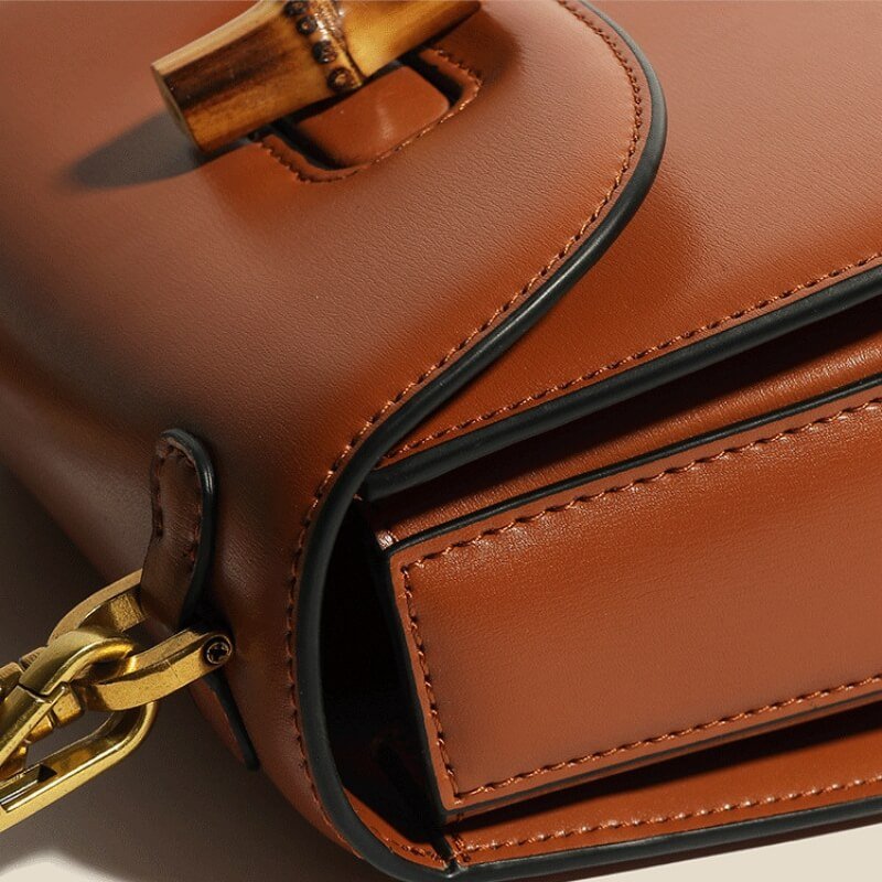 Valentina Leather Bamboo Handbag
