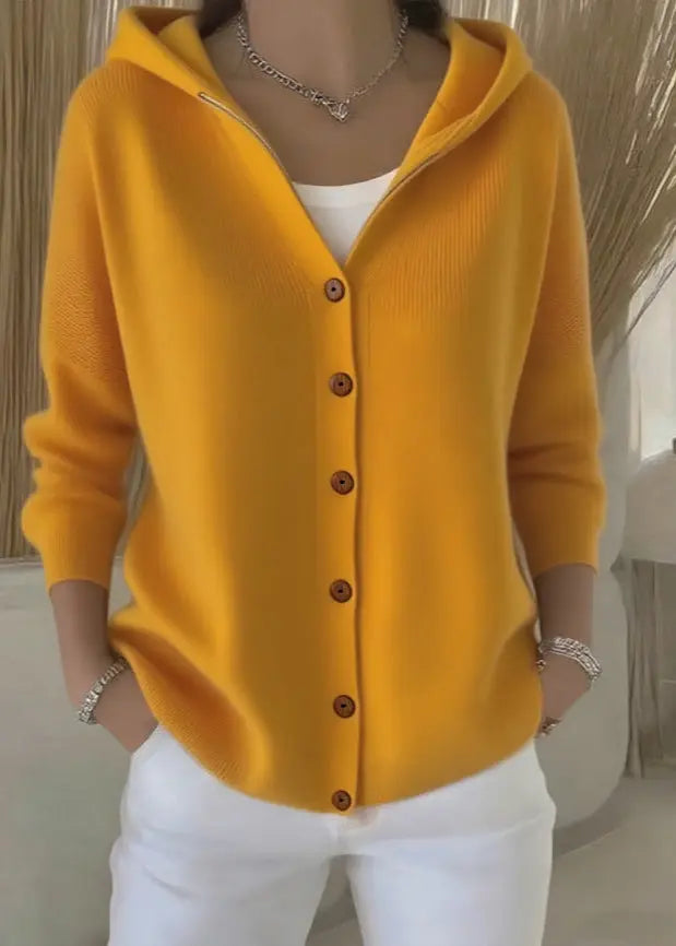 Abigail | Women Hooded Button Front Cardigan