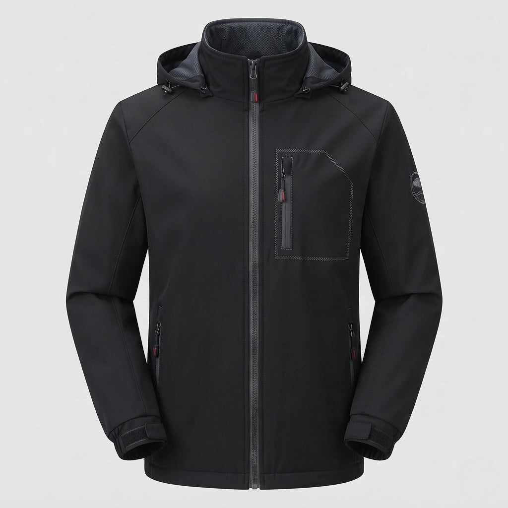 Men's Sporty Outdoor Jacket with Hood Hudson & Parker
